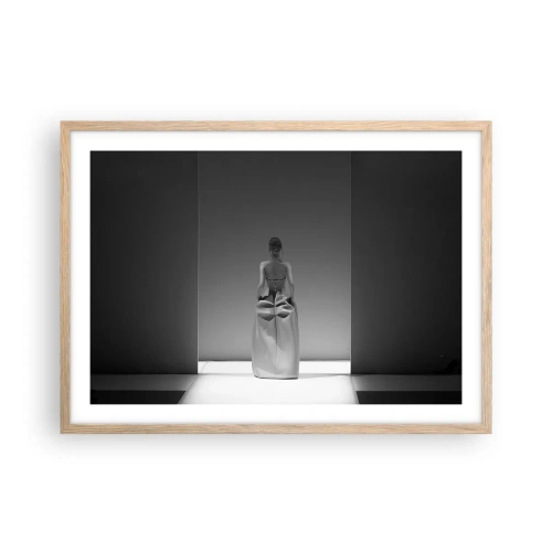 Plakat i ramme af lyst egetræ - Raffineret enkelhed - 70x50 cm