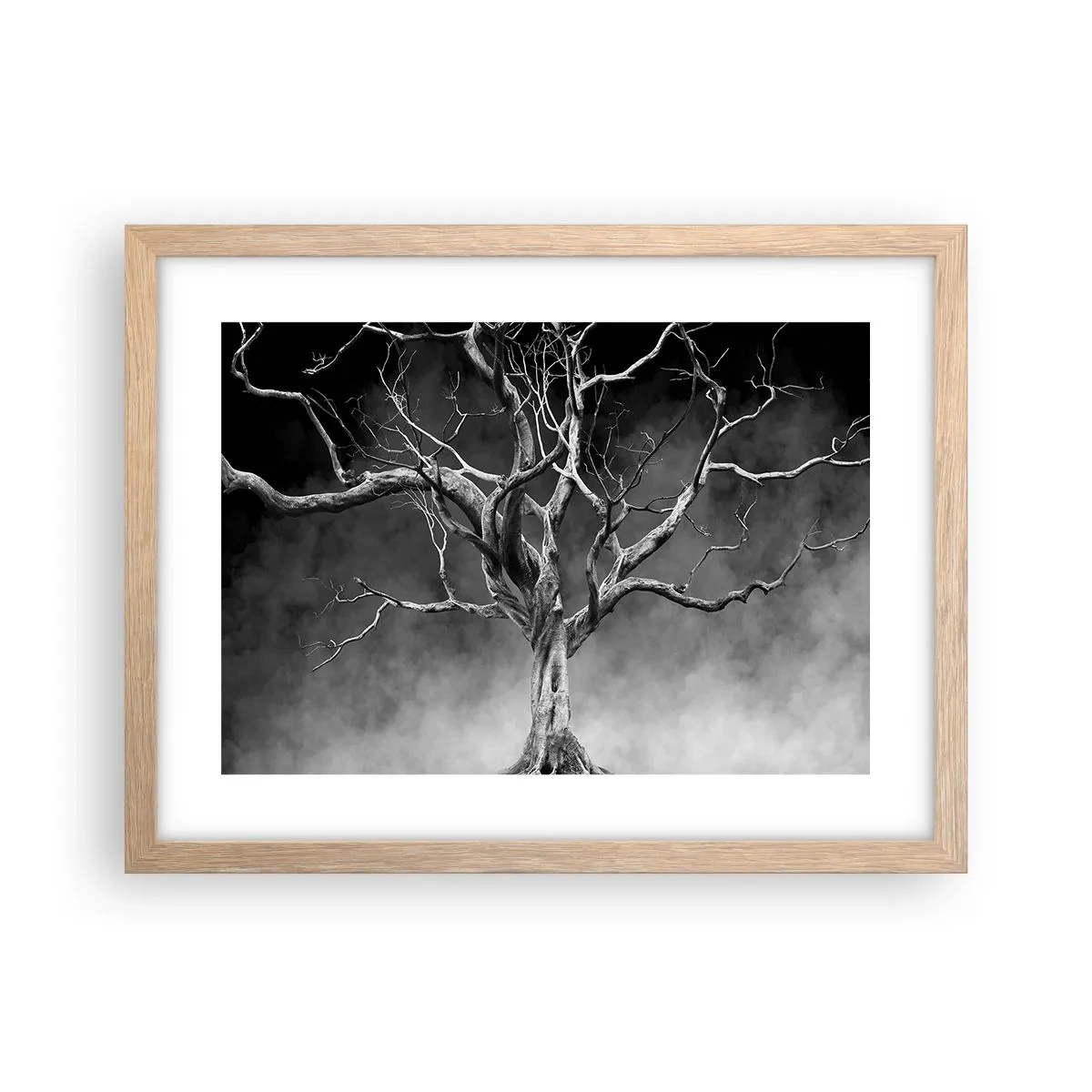 Plakat i ramme af lyst egetræ - Primær og hellig - 40x30 cm