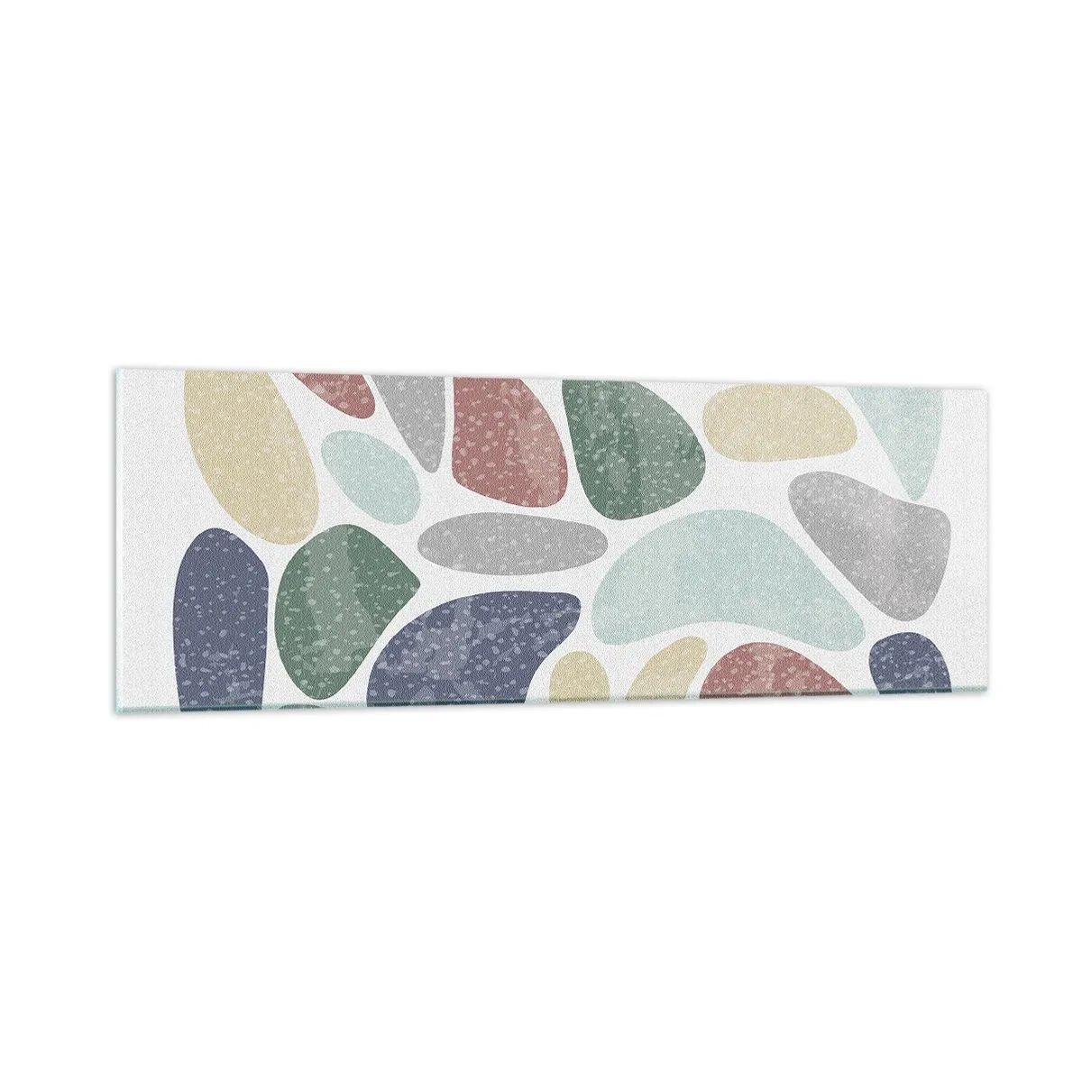 Billede på glas - Mosaik af pulveriserede farver - 90x30 cm