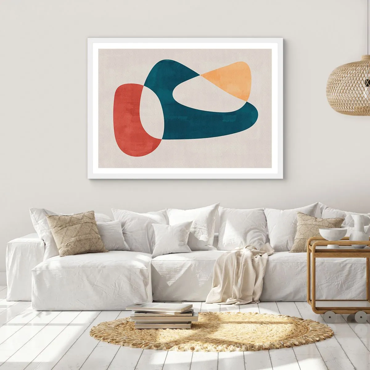 Plakat i hvid ramme - Påvirkninger og metamorfoser - 50x40 cm