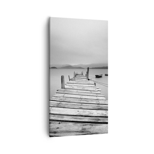 Lærredstryk - Billede på lærred - Ud over bjergene, hinsides havene - 55x100 cm