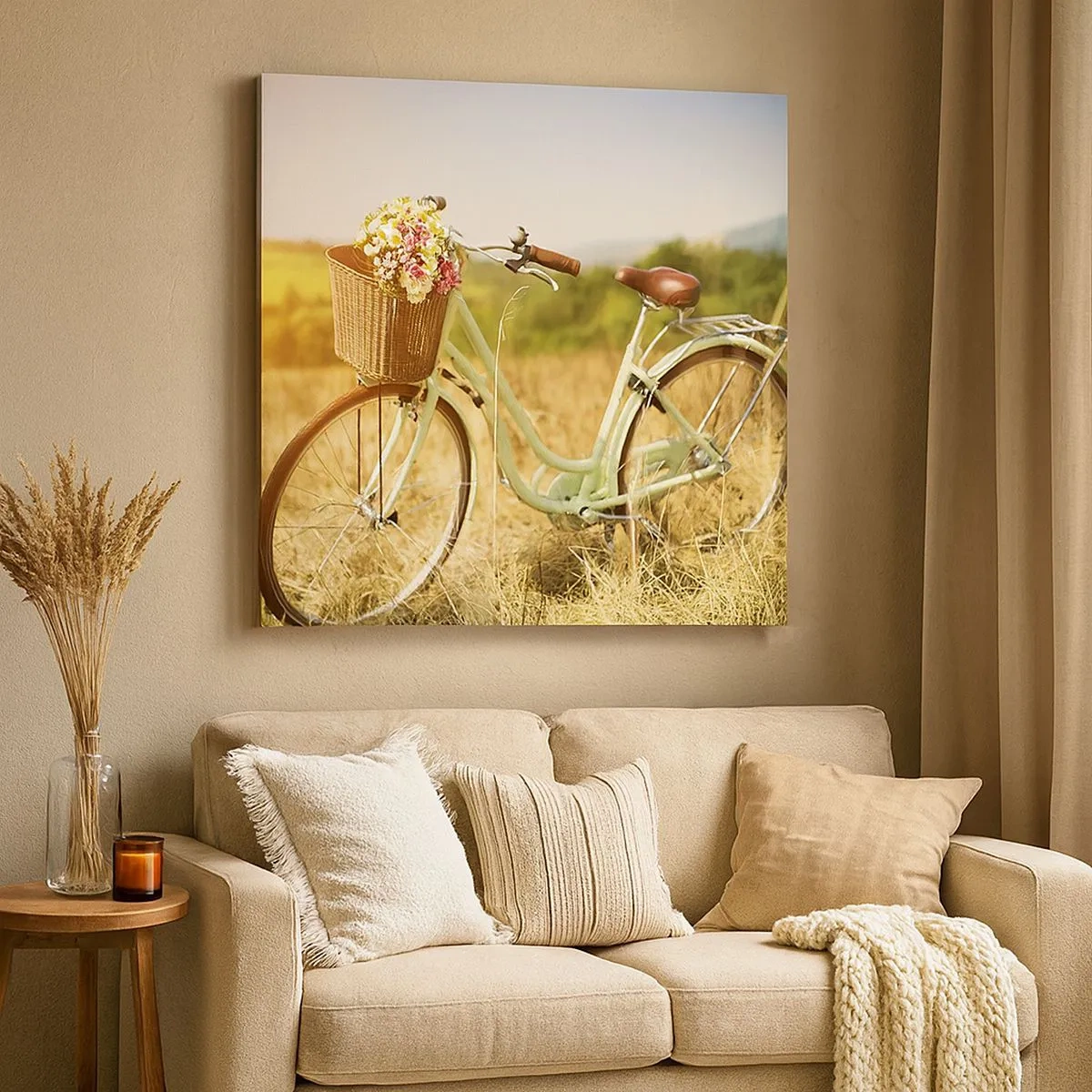 Lærredstryk - Billede på lærred - Jeg bliver her et stykke tid - 30x30 cm