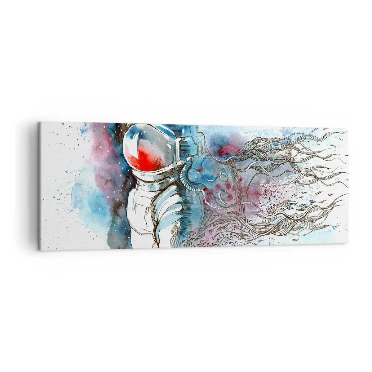 Lærredstryk - Billede på lærred - Alene med kosmos - 140x50 cm