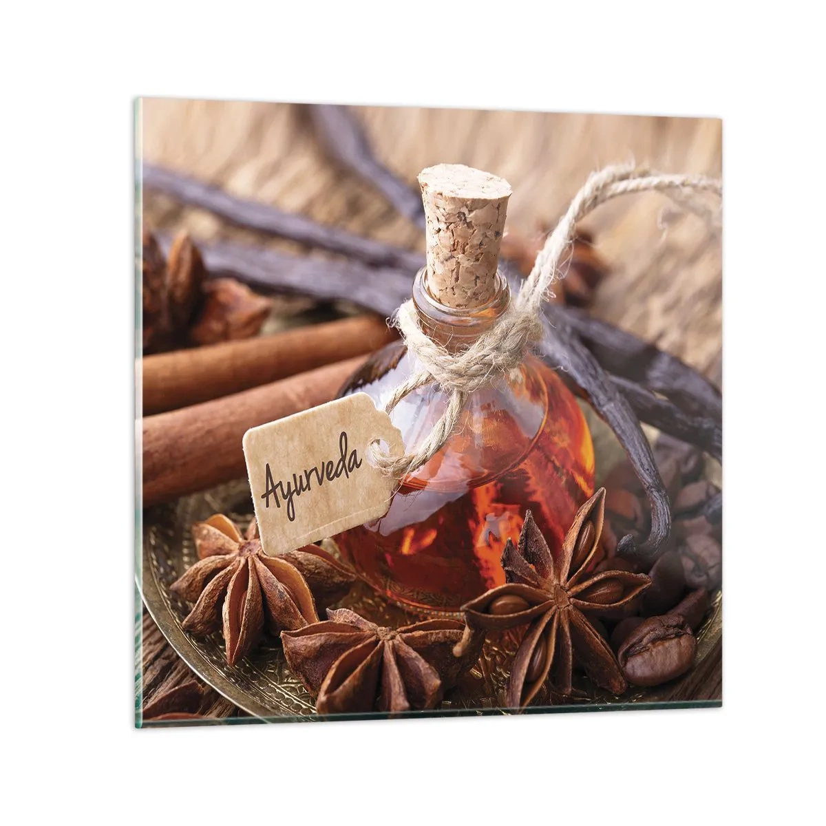 Billede på glas - På vej mod enhed af krop og ånd - 40x40 cm