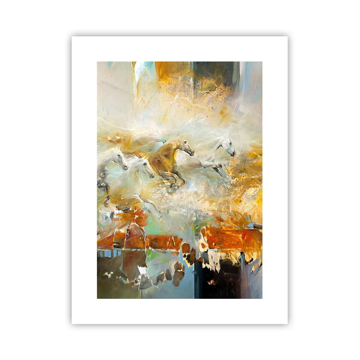 Plakat - Galopperer gennem lyset - 30x40 cm