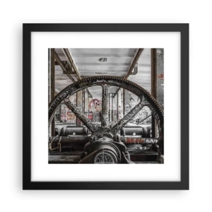 Plakat i sort ramme - Fabrikkens hemmelige liv - 30x30 cm