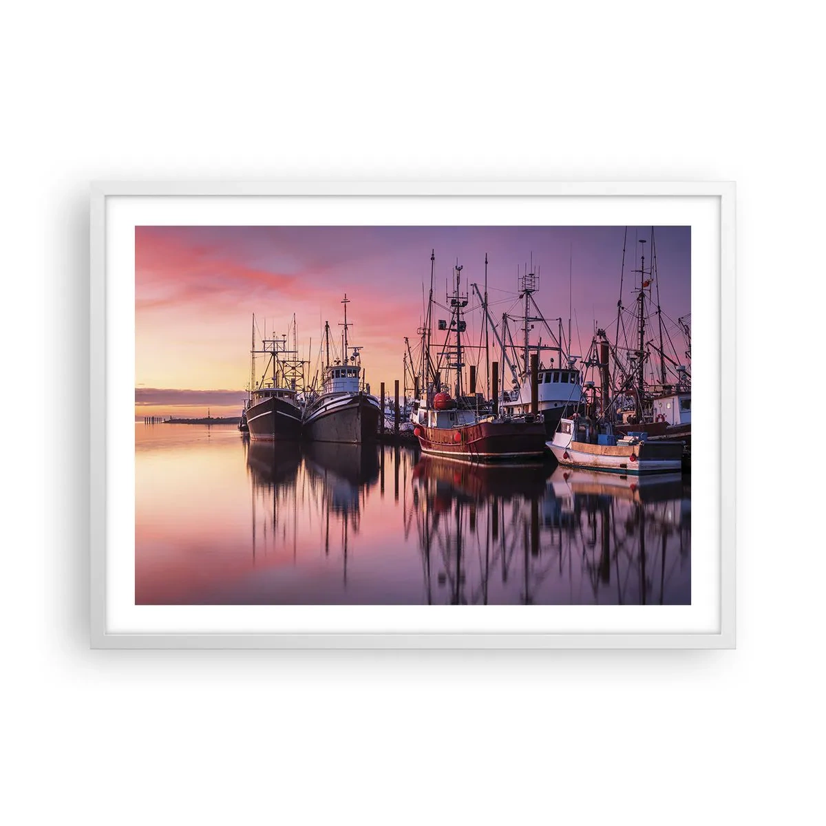 Plakat i hvid ramme - Før den næste dag - 70x50 cm