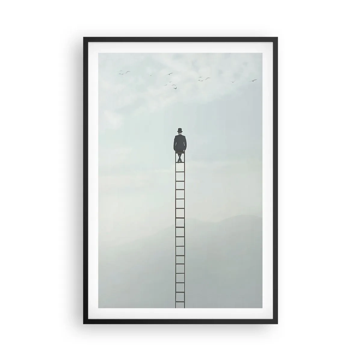 Plakat i sort ramme - Stig yderligere - 61x91 cm