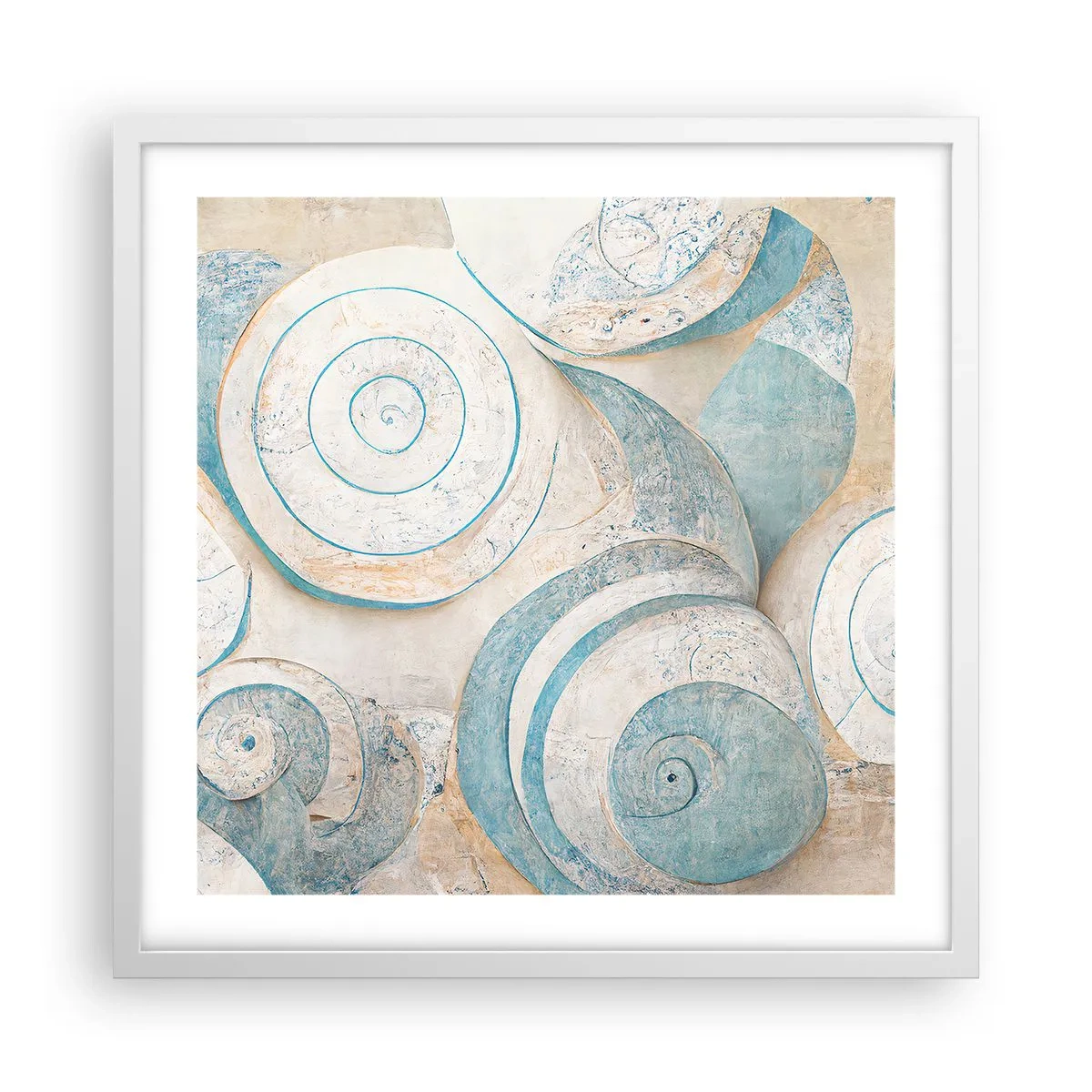 Plakat i hvid ramme - Hvad gemmer skallen på? - 50x50 cm