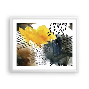 Plakat i hvid ramme - Et møde mellem elementerne - 50x40 cm