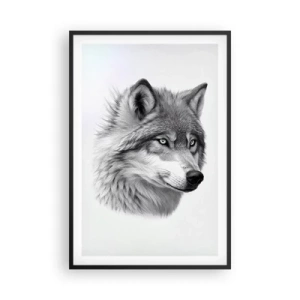 Plakat i sort ramme - Alpha - uden tvivl - 61x91 cm