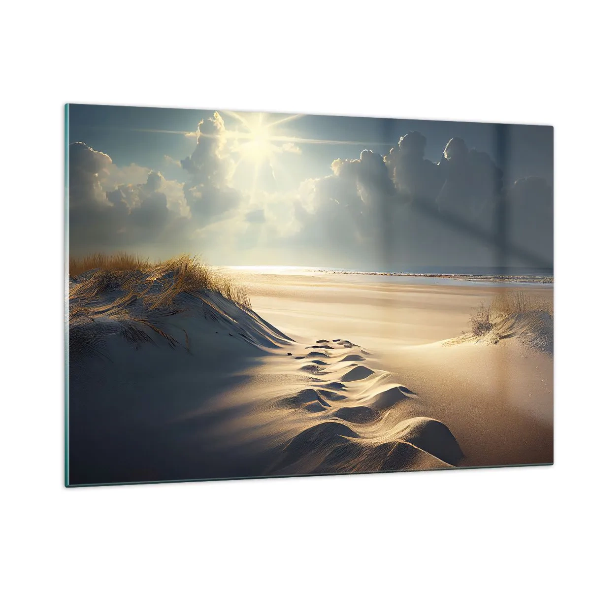 Billede på glas - Beroligende landskab - 120x80 cm
