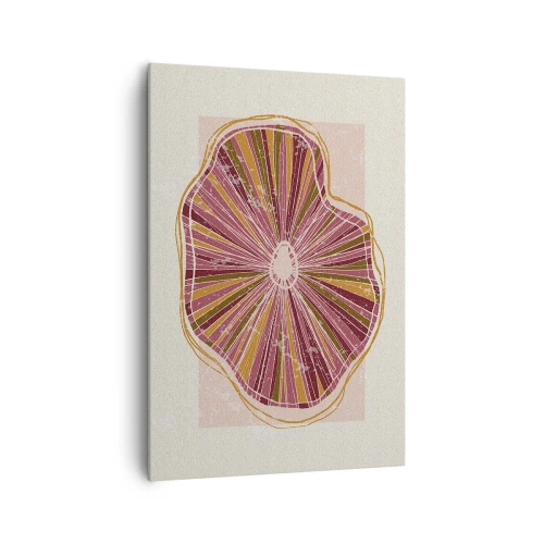 Lærredstryk - Billede på lærred - Strålende abstraktion - 70x100 cm