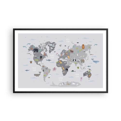 Plakat i sort ramme - Fortæl mig, hvor du er fra... - 91x61 cm