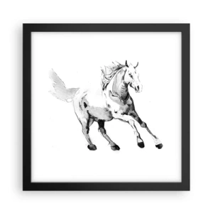 Plakat i sort ramme - Utæmmet sjæl - 30x30 cm