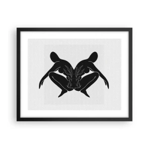 Plakat i sort ramme - En delt sjæl - 50x40 cm