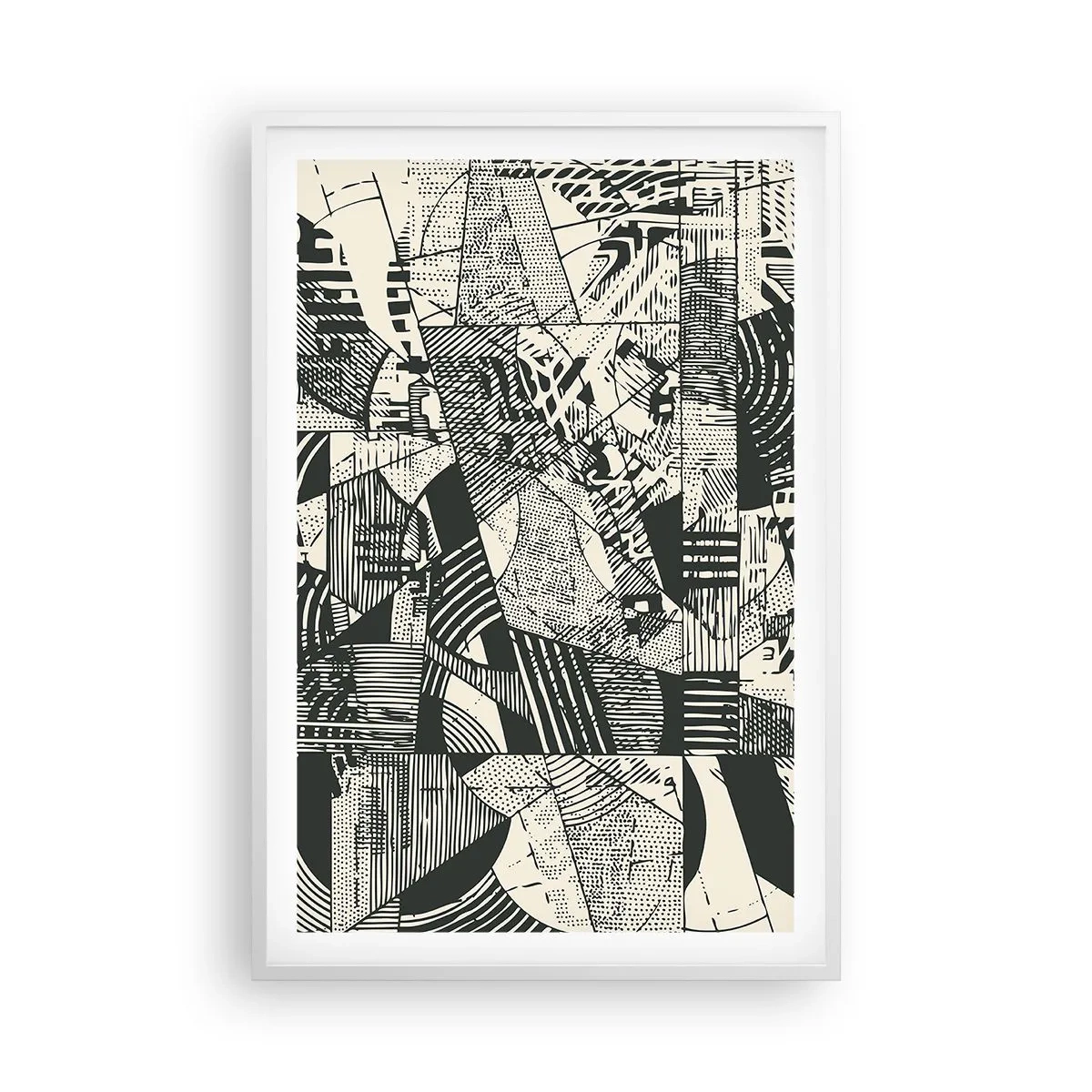 Plakat i hvid ramme - Nutidens dynamik - 61x91 cm