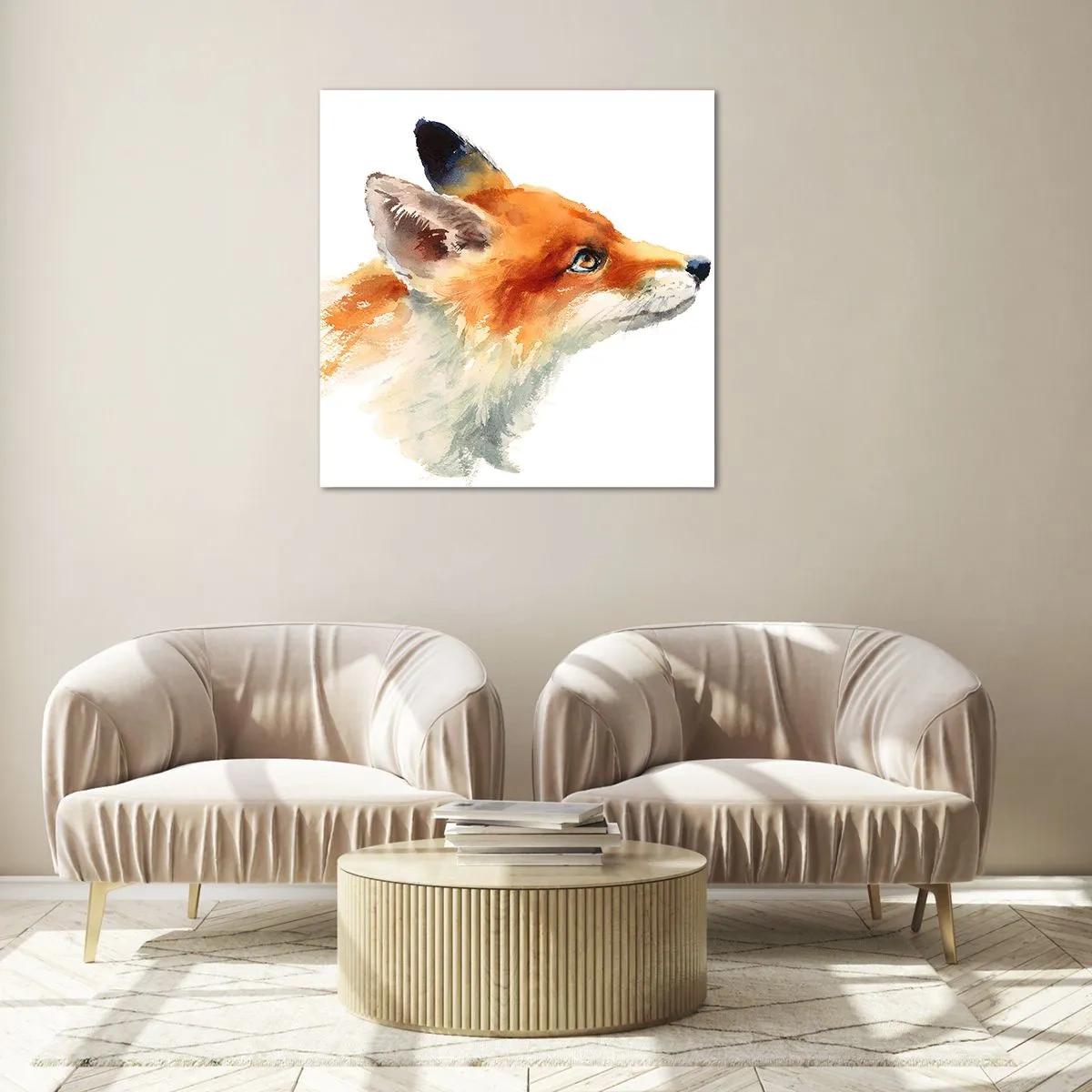 Billede på glas - Man kan aldrig være for forsigtig - 30x30 cm