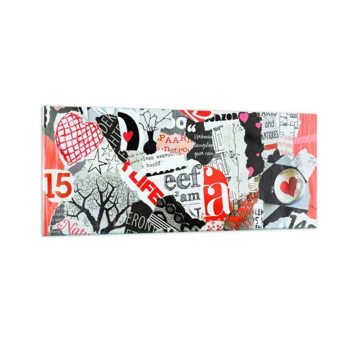Billede på glas - Hipster collage - 100x40 cm