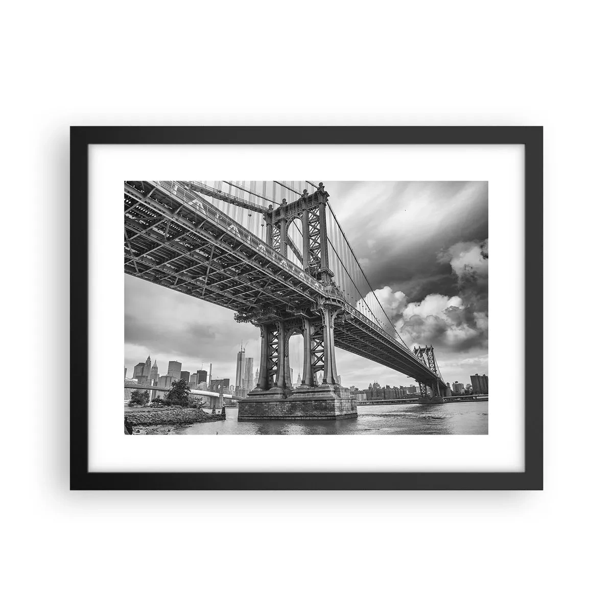 Plakat i sort ramme - Til byens hjerte - 40x30 cm