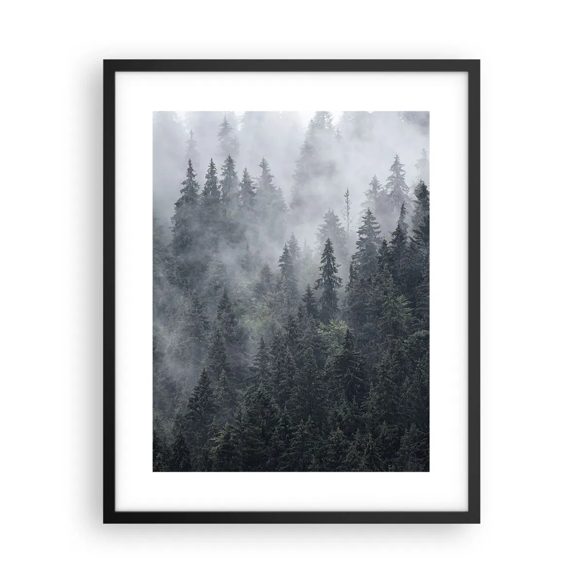 Plakat i sort ramme - Skovens daggry - 40x50 cm
