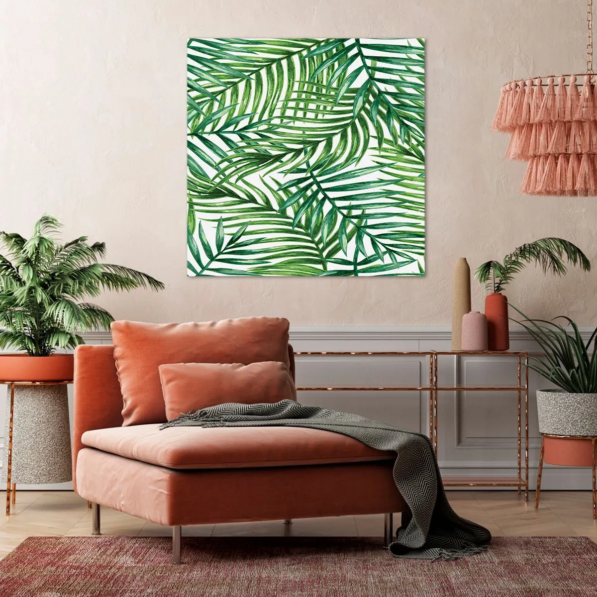 Lærredstryk - Billede på lærred - Under det grønne baldakin - 30x30 cm
