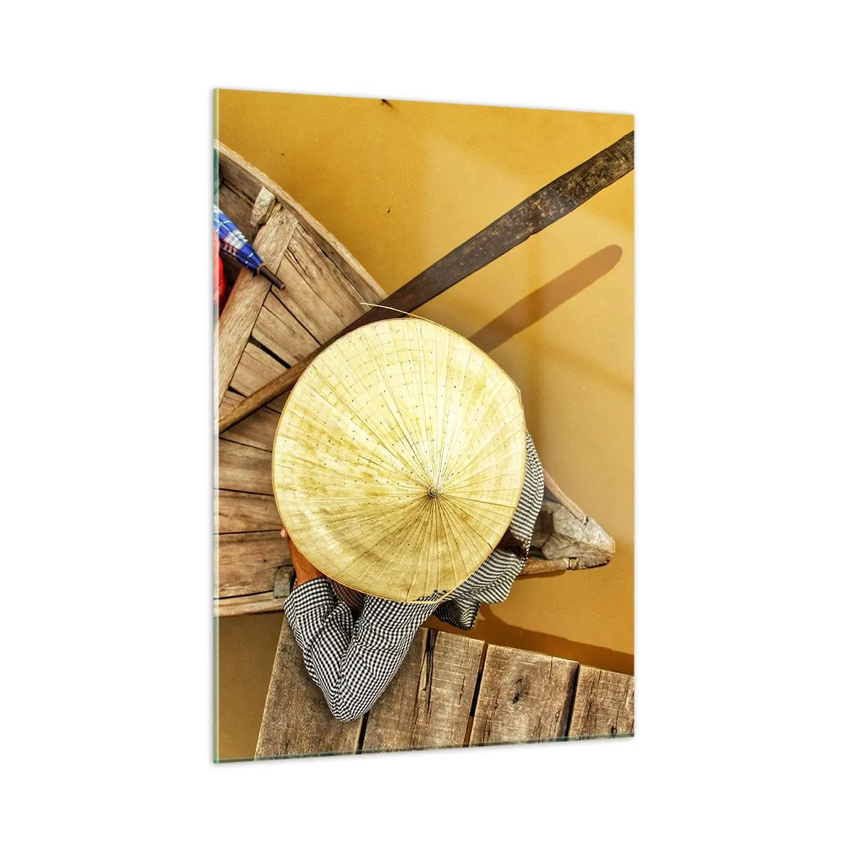 Billede på glas - Livet på den gule flod - 50x70 cm