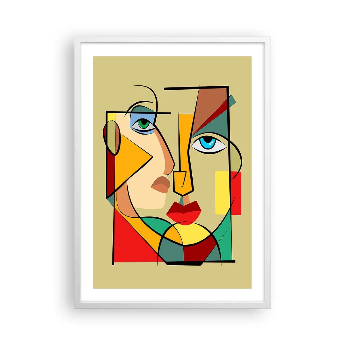 Plakat i hvid ramme - Et matchende par - 50x70 cm