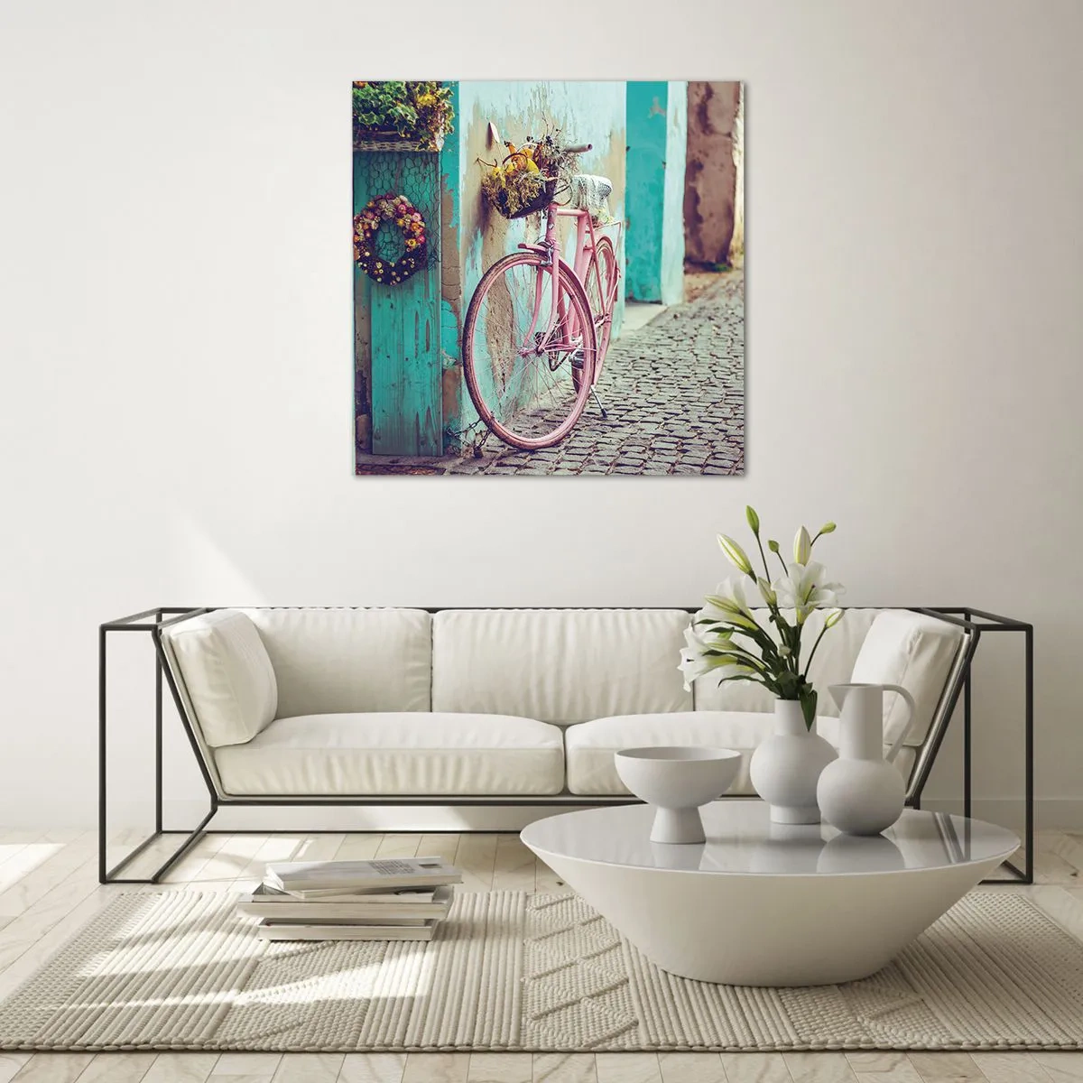 Billede på glas - Jeg vender tilbage om lidt - 70x70 cm