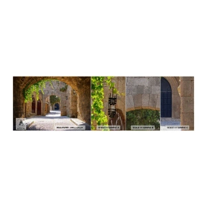 Prøve Fototapet Premium Sand - Et optog vil snart dukke op - Arkitektur, By, Gyde - 100x30 cm