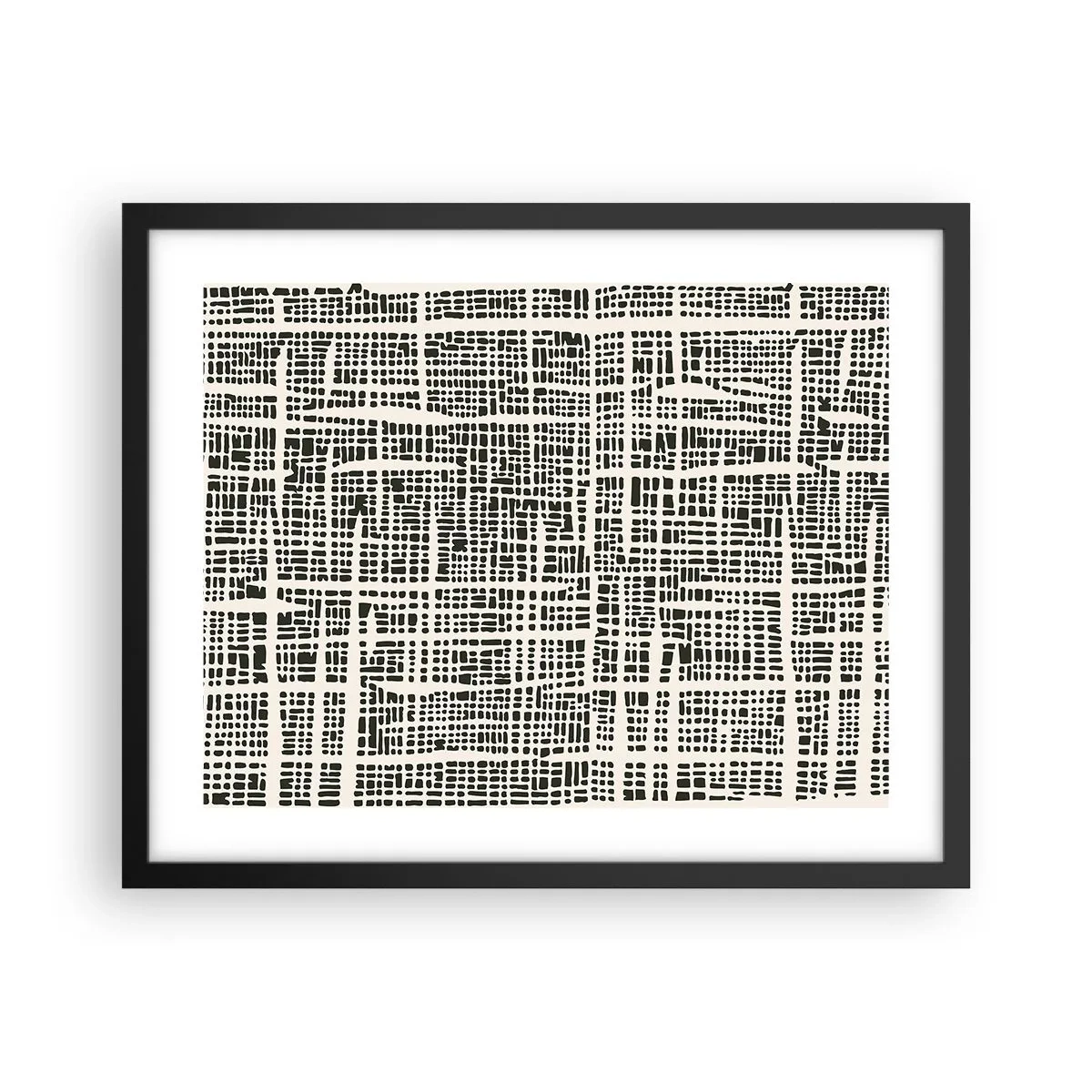 Plakat i sort ramme - En sammensætning vævet - 50x40 cm