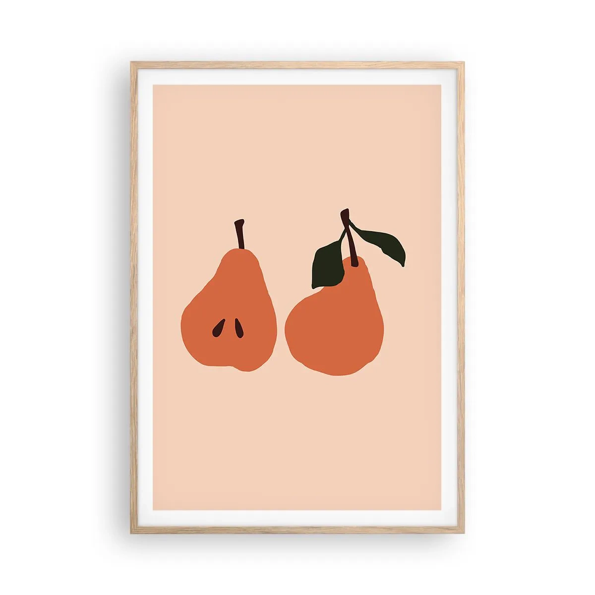 Plakat i ramme af lyst egetræ - Sødmen selv - 70x100 cm