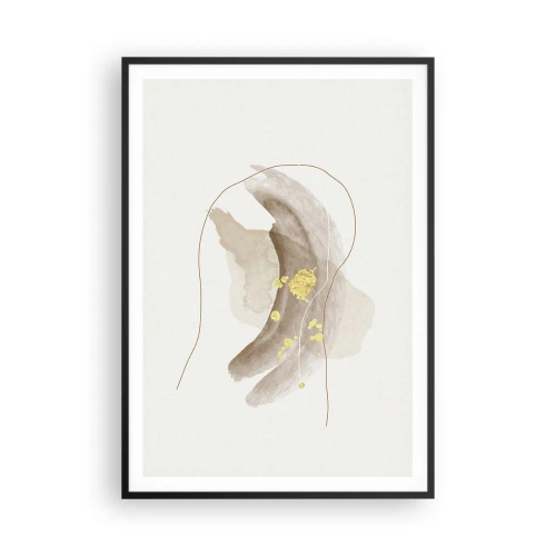 Plakat i sort ramme - Mødt i rummet - 70x100 cm