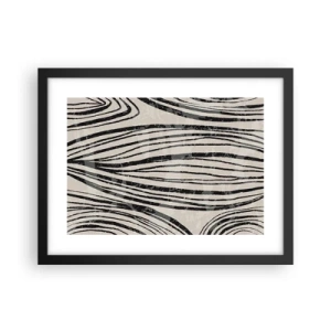 Plakat i sort ramme - Et spild af linjer - 40x30 cm