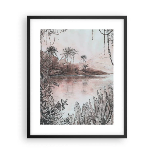 Plakat i sort ramme - En opdagelsesrejsendes dagbog fra det 19. århundrede - 40x50 cm