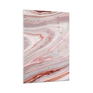 Billede på glas - Flydende lyserødt - 50x70 cm