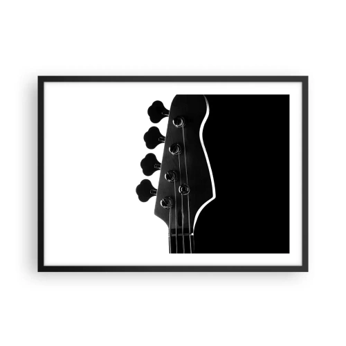 Plakat i sort ramme - Stilhed i klipper  - 70x50 cm