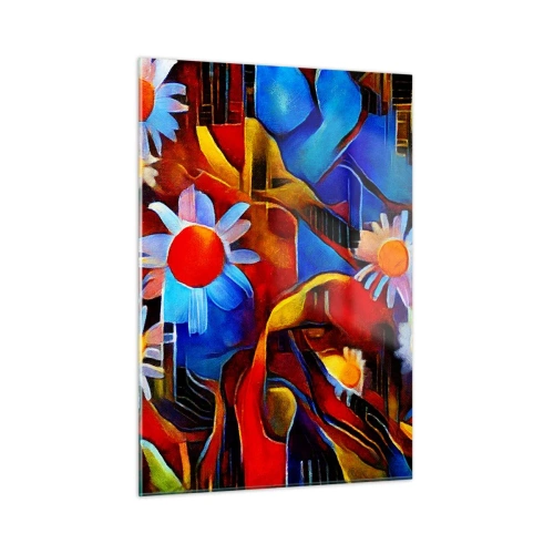 Billede på glas - Livets farver - 50x70 cm