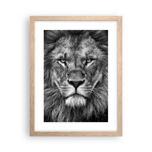 Plakat i ramme af lyst egetræ - I kroningsklædning - 30x40 cm