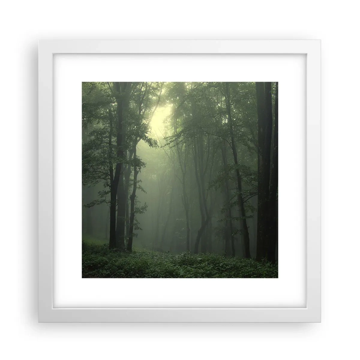 Plakat i hvid ramme - Før han vågner op - 30x30 cm