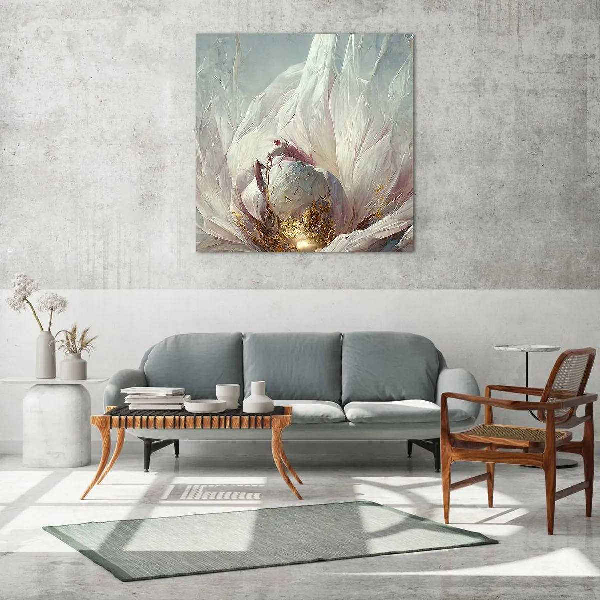 Billede på glas - Blomstrer en gang om hundrede år - 70x70 cm