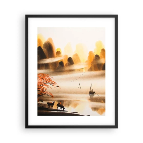 Plakat i sort ramme - Længere væk end det fjerne Østen - 40x50 cm