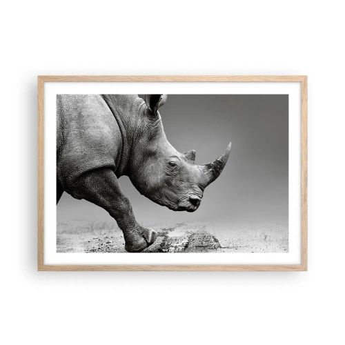 Plakat i ramme af lyst egetræ - En ustoppeli - 70x50 cm