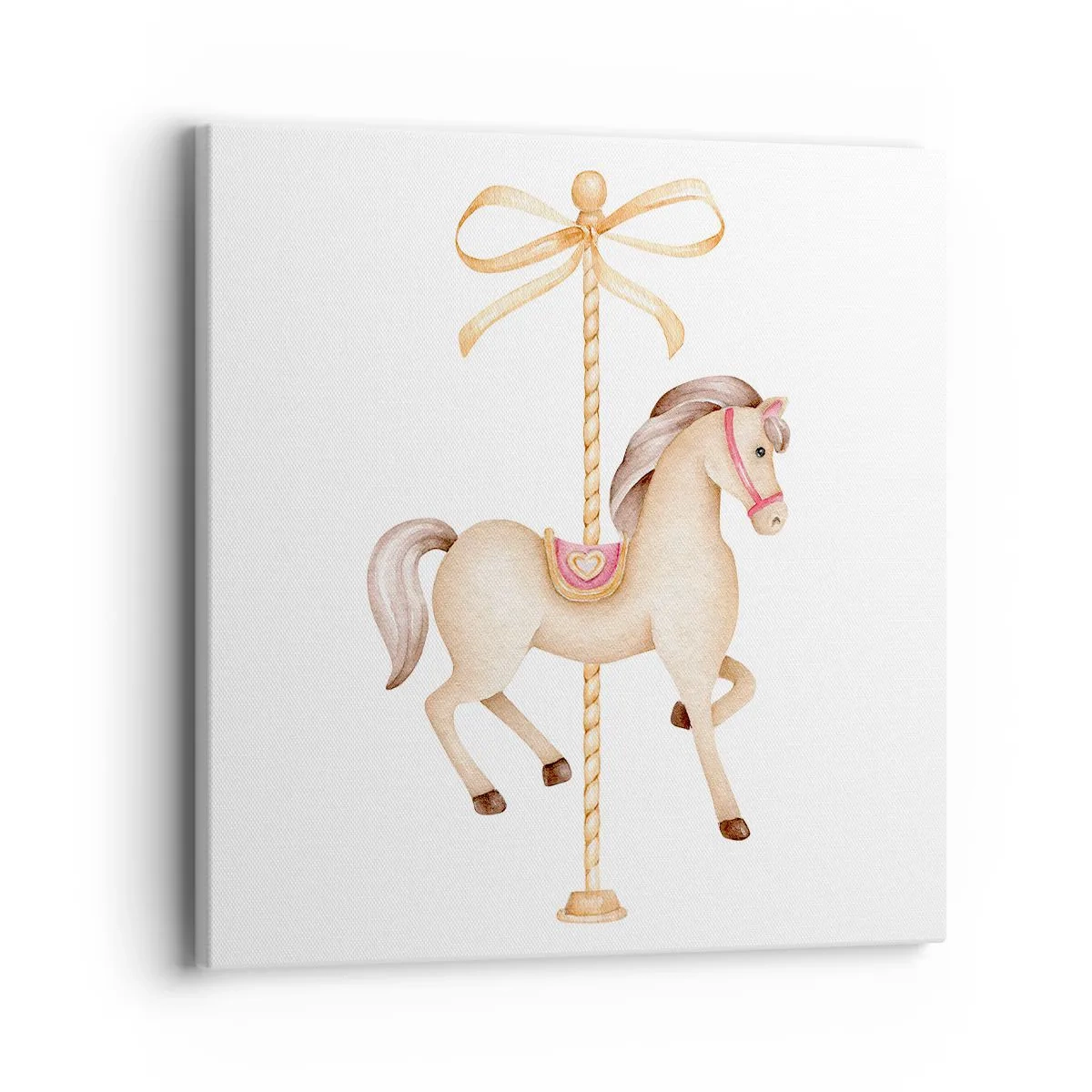 Lærredstryk - Billede på lærred - Med et yndefuldt trav - 40x40 cm