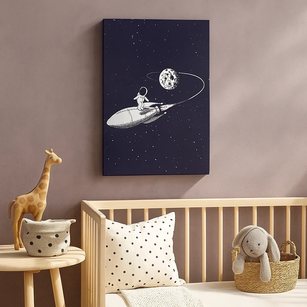 Lærredstryk - Billede på lærred - Space surfer - 50x70 cm
