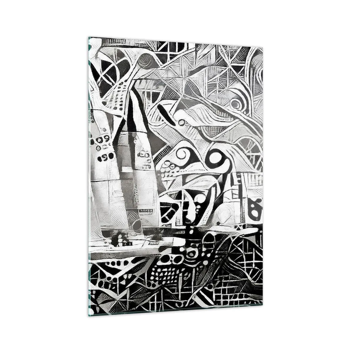 Billede på glas - Mellem bølgerne - 50x70 cm