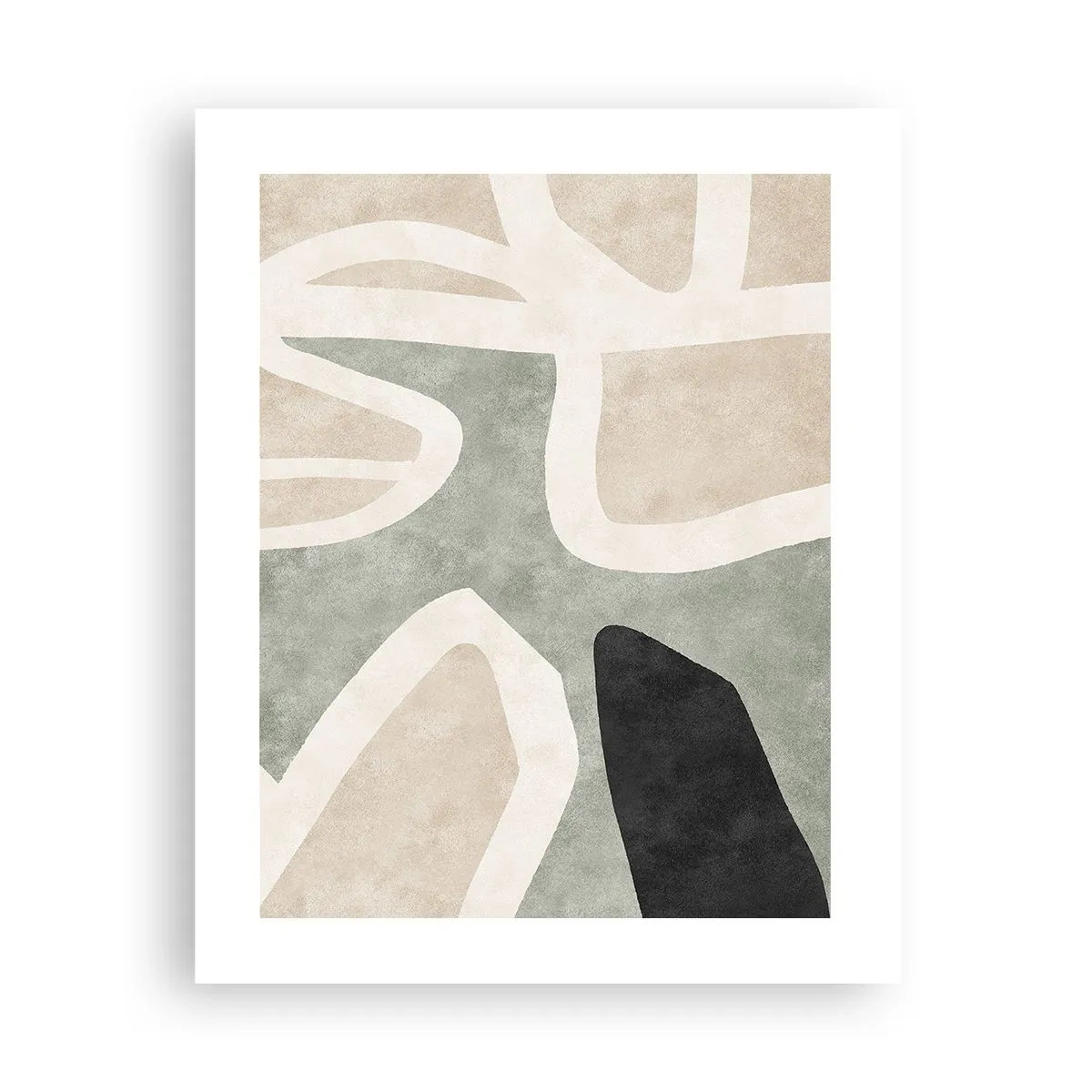 Plakat - Komposition med et sort tema - 40x50 cm