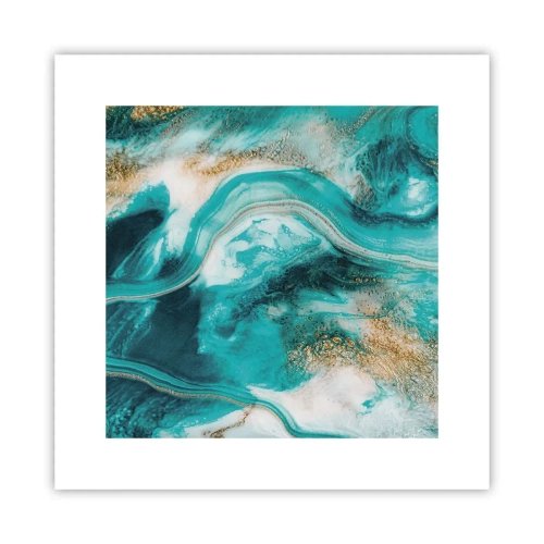 Plakat - Flod af guld - 30x30 cm