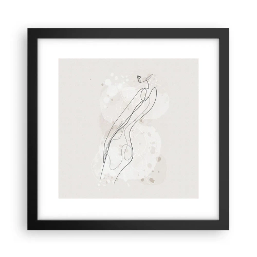 Plakat i sort ramme - At forvilde sig med blikket - 30x30 cm