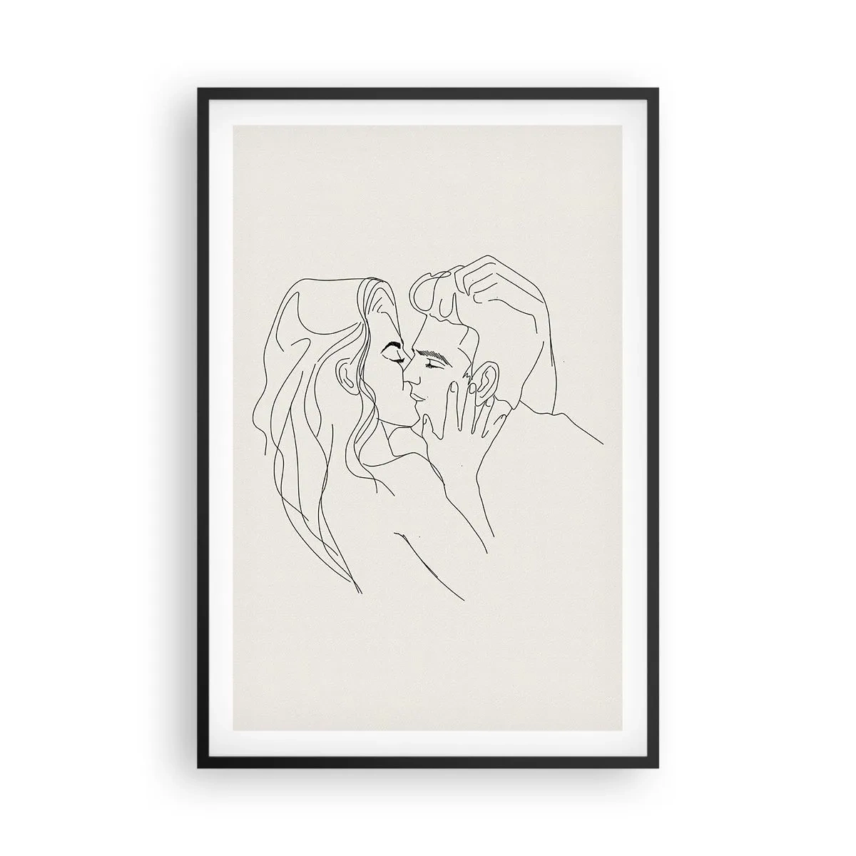 Plakat i sort ramme - Forviklet i følelser - 61x91 cm